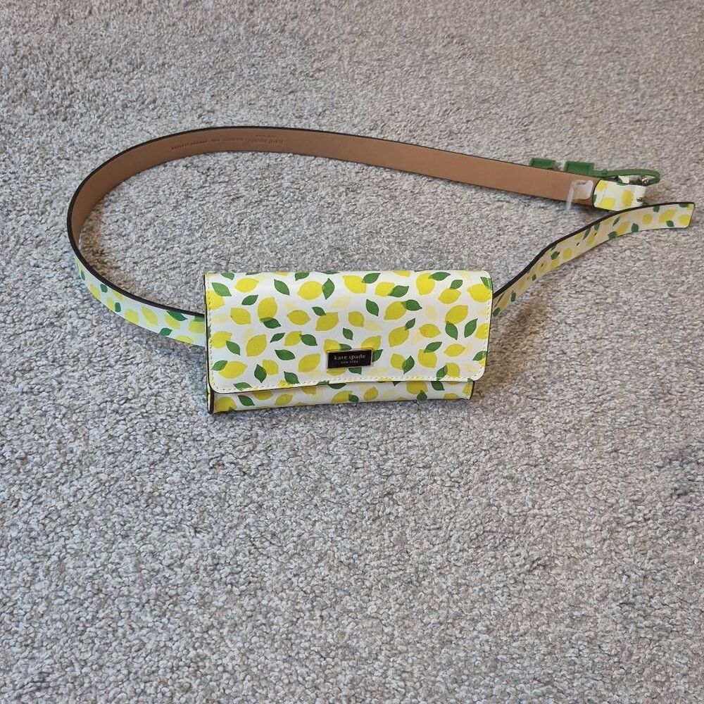 Kate Spade Logo Belt Bag Fanny Pack Lemon Size L/XL